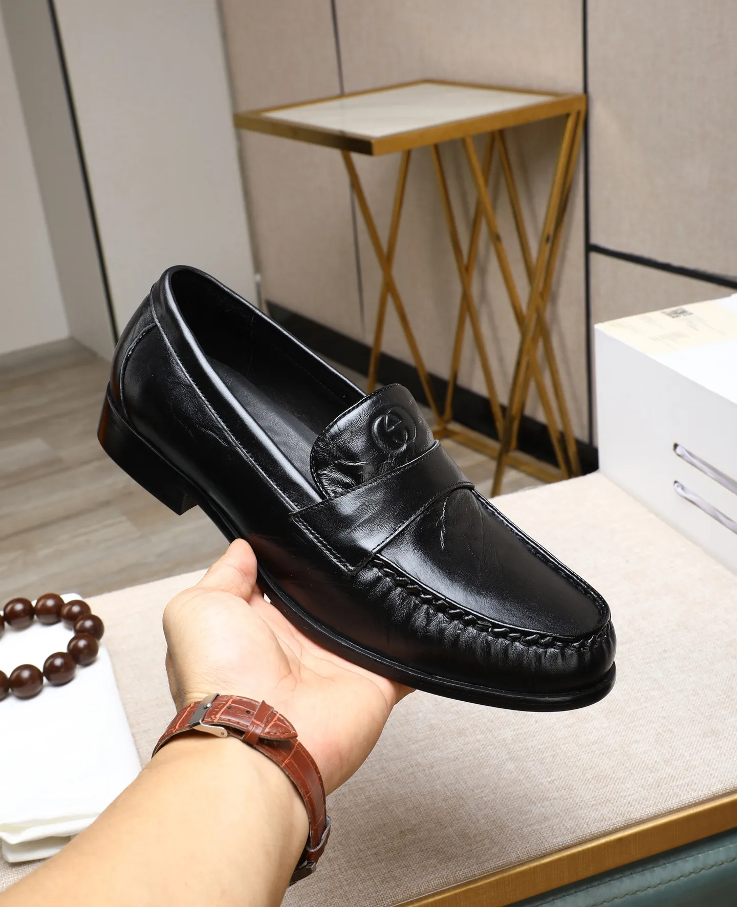 Men's shoes 💰500📛📛Original (water-dyed cow lining) GUCCI official website formal shoes🌀 Italian🇮🇹imported cowhide➕Top imported water-dyed cowhide lining💋Finely handmade Original bottom, the real thing looks better when photographed in person Standard size 38-44 (45 46 custom-made)